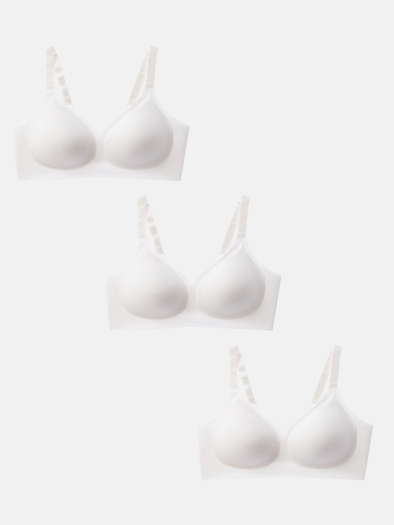 3-Pack Seamless Seamless Everyday Push Up Jelly Bra